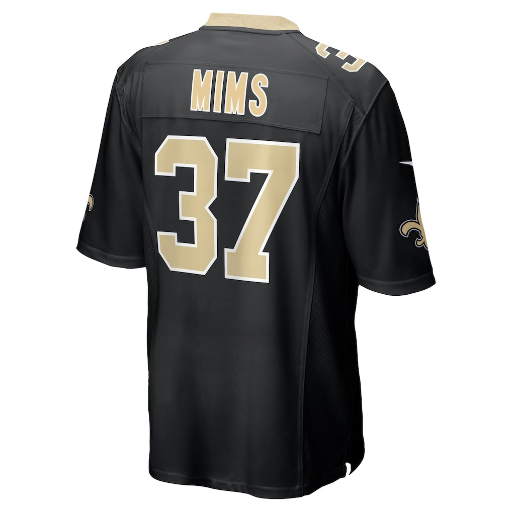 Punc NO.Saints #37 Jordan Mims Black Team Game Jersey