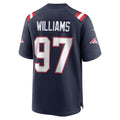 Punc NE.Patriots #97 Milton Williams Navy Game Player Jersey