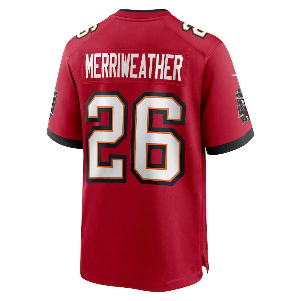 Punc TB.Buccaneers #26 Kaevon Merriweather Red Game Jersey