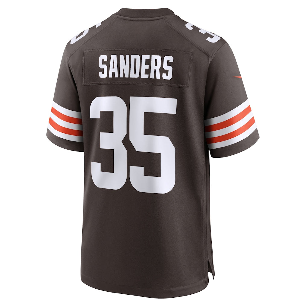 Punc C.Browns #35 Raheim Sanders Brown Team Game Jersey