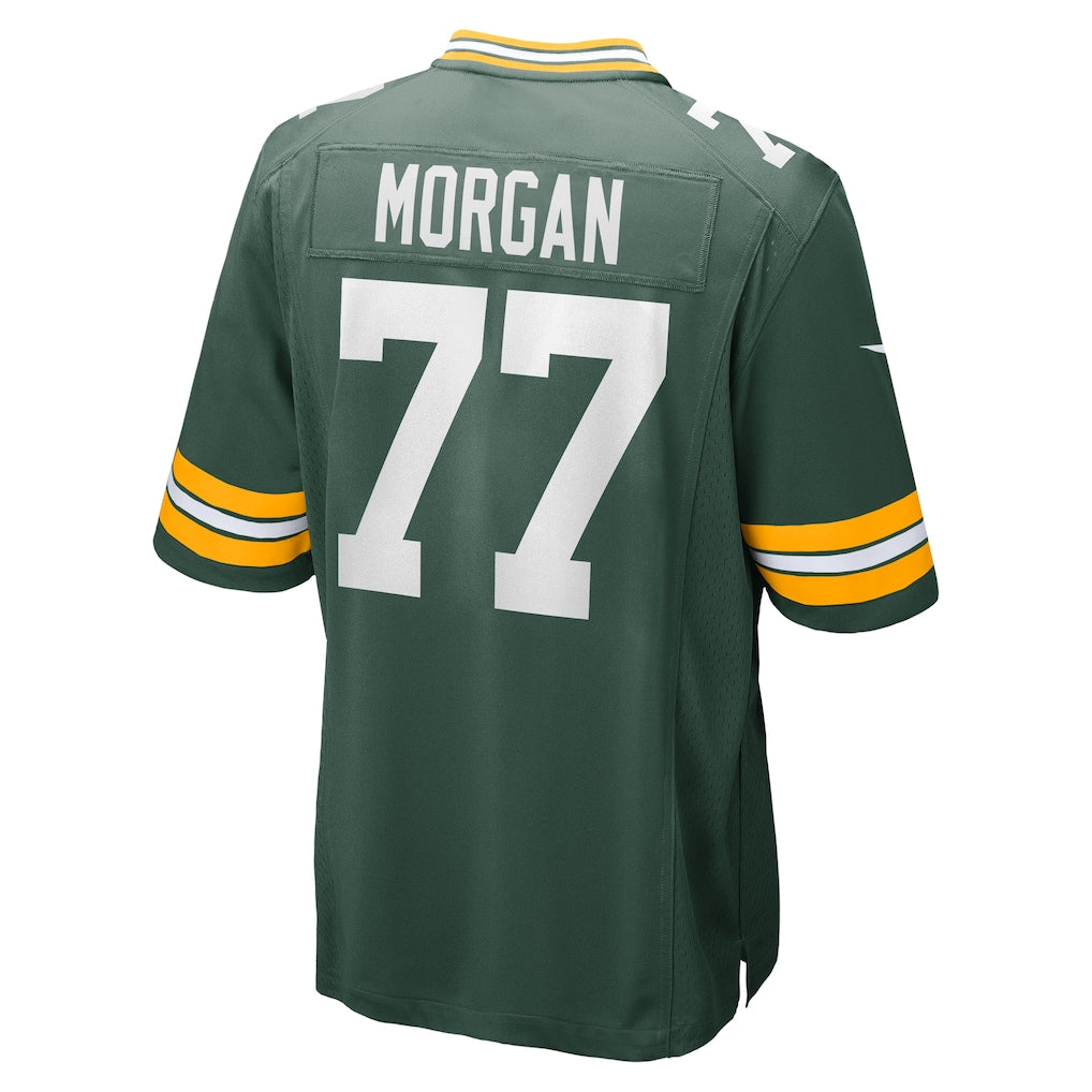 Punc GB.Packers #77 Jordan Morgan Green Game Jersey