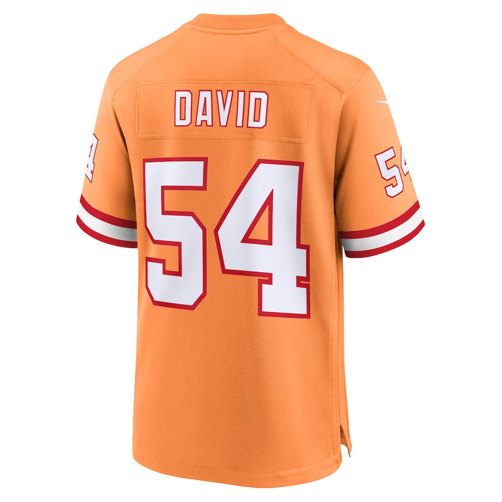 Punc TB.Buccaneers #54 Lavonte David Orange Throwback Game Jersey