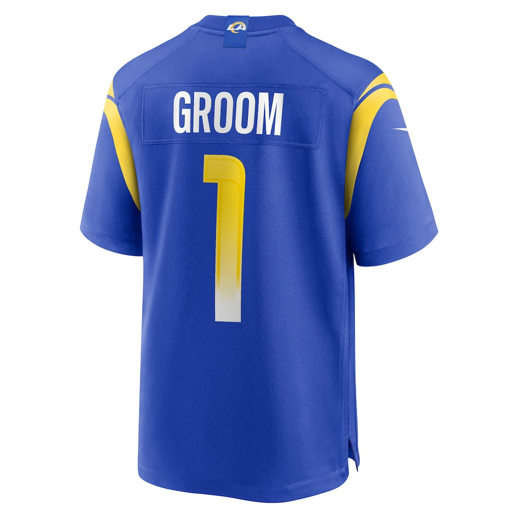 Punc LA.Rams #1 Groom Royal Game Jersey