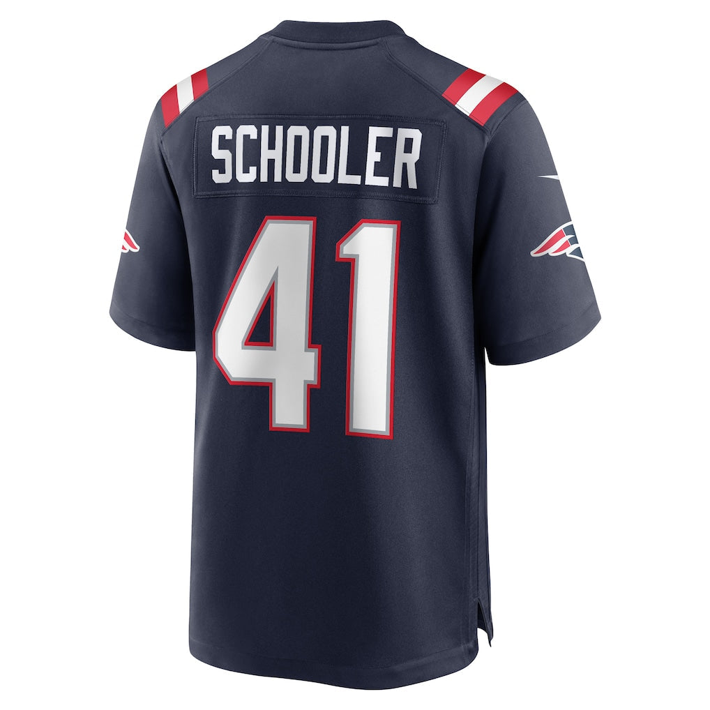 Punc NE.Patriots #41 Brenden Schooler Navy Game Player Jersey