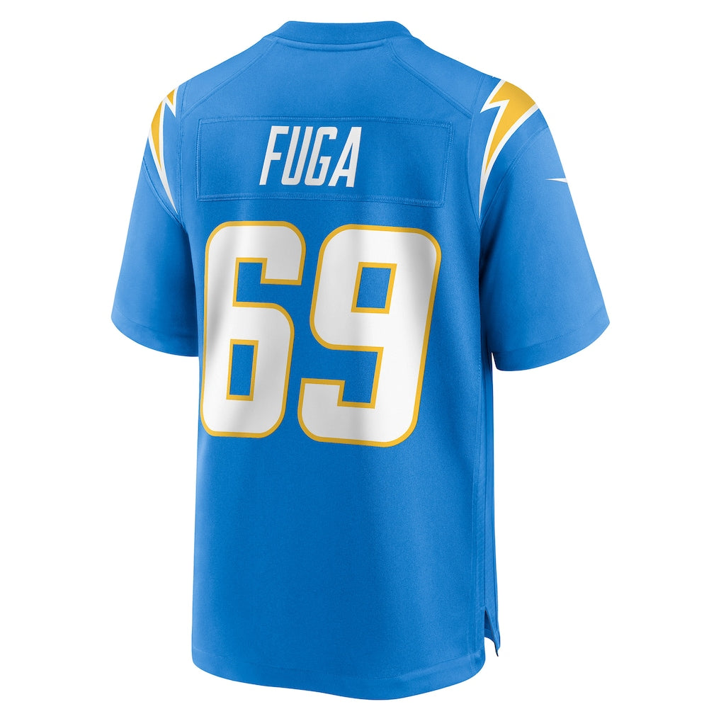 Punc LA.Chargers #69 Josh Fuga Powder Blue Team Game Jersey