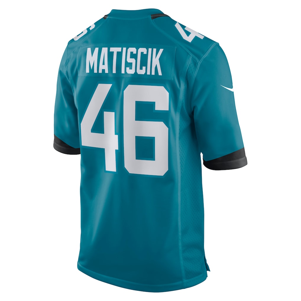 Punc J.Jaguars #46 Ross Matiscik Teal Game Jersey