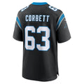 Punc C.Panthers #63 Austin Corbett Black Team Game Jersey