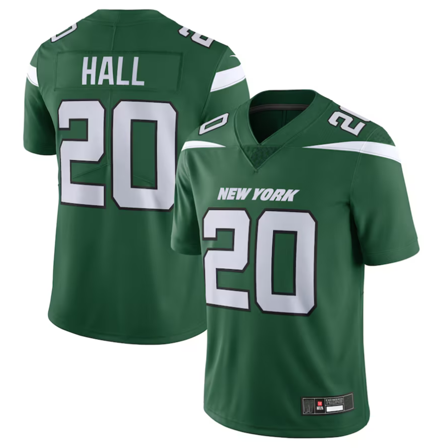 Punc #20 Breece Hall Player NY.Jets Gotham Green Vapor Untouchable Limited Stitched Jerseys