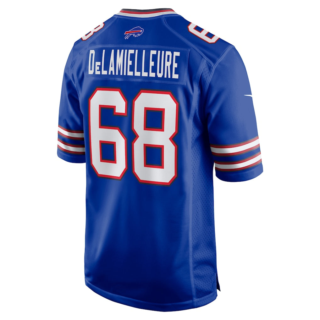Punc B.Bills #68 Joe DeLamielleure Royal Game Retired Player Jersey
