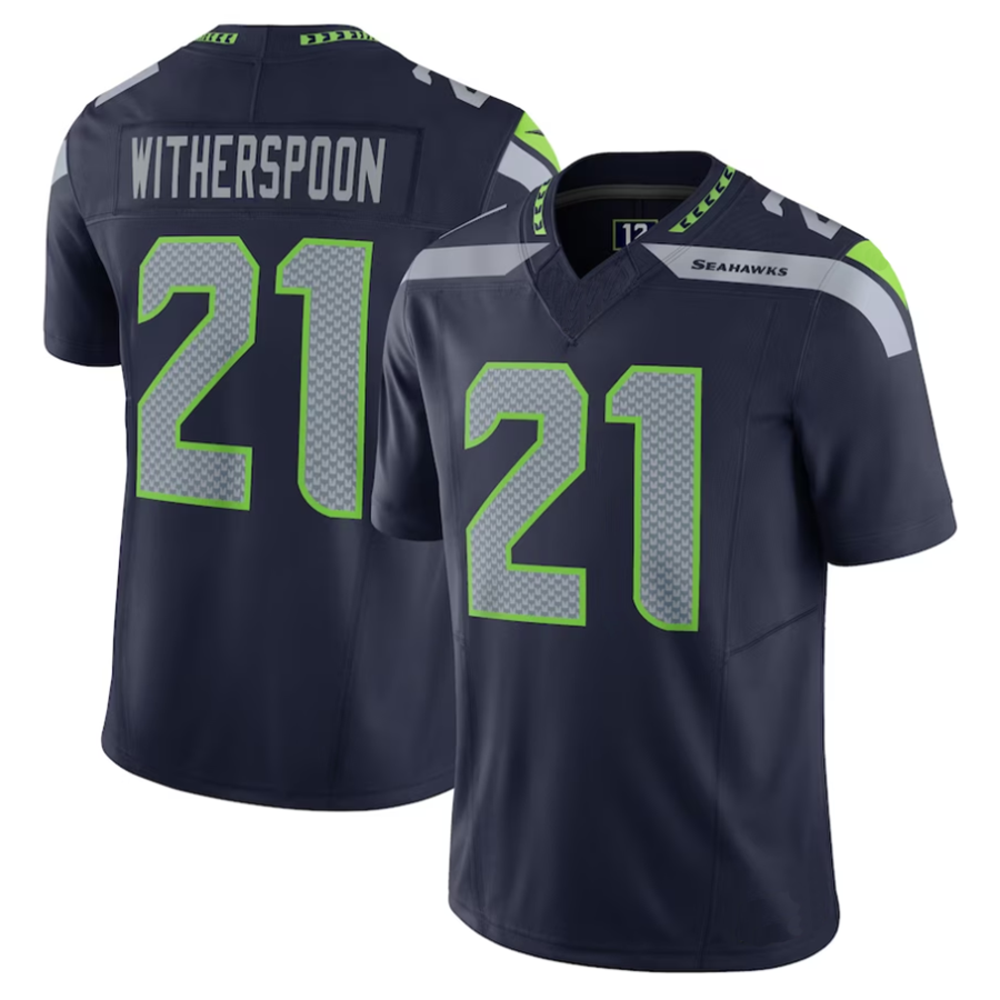 Punc S.Seahawks #21 Devon Witherspoon Player Navy Vapor F.U.S.E. Limited Stitched Jerseys