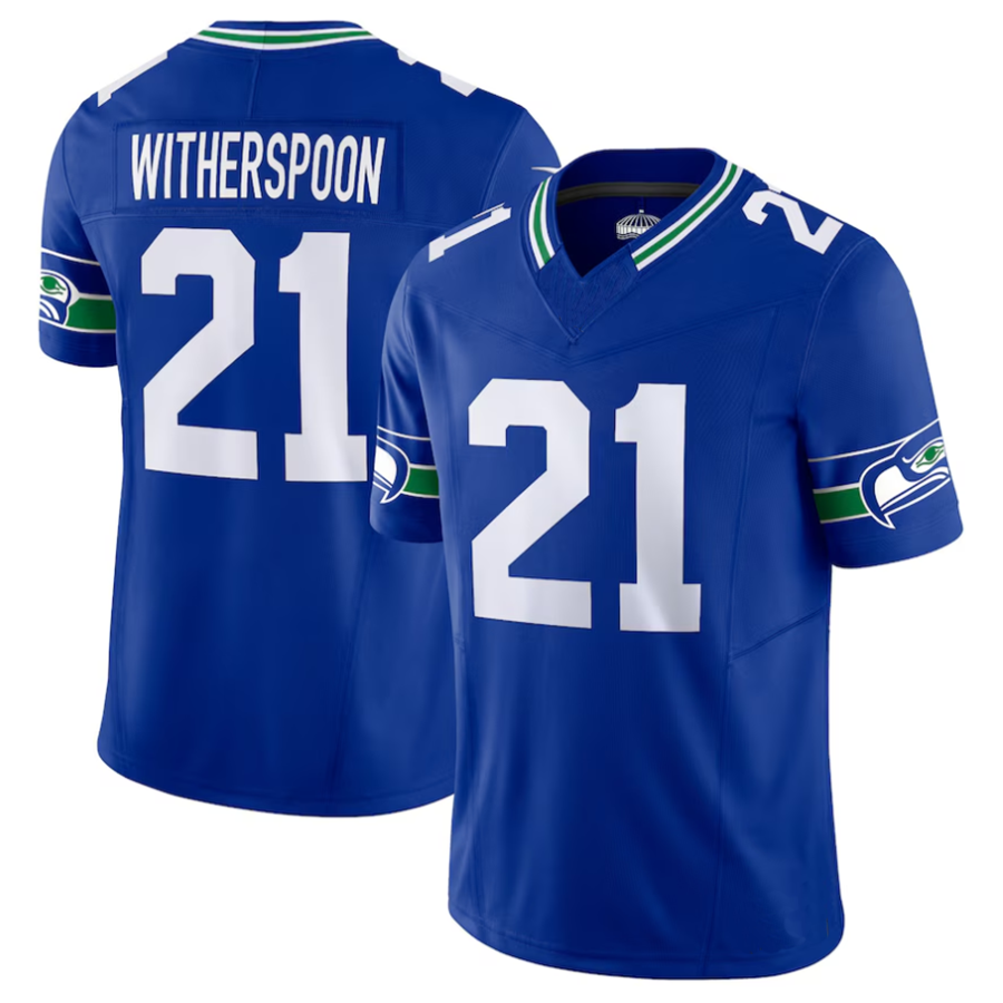 Punc S.Seahawks #21 Devon Witherspoon Player Royal Alternate Vapor F.U.S.E. Stitched Jerseys