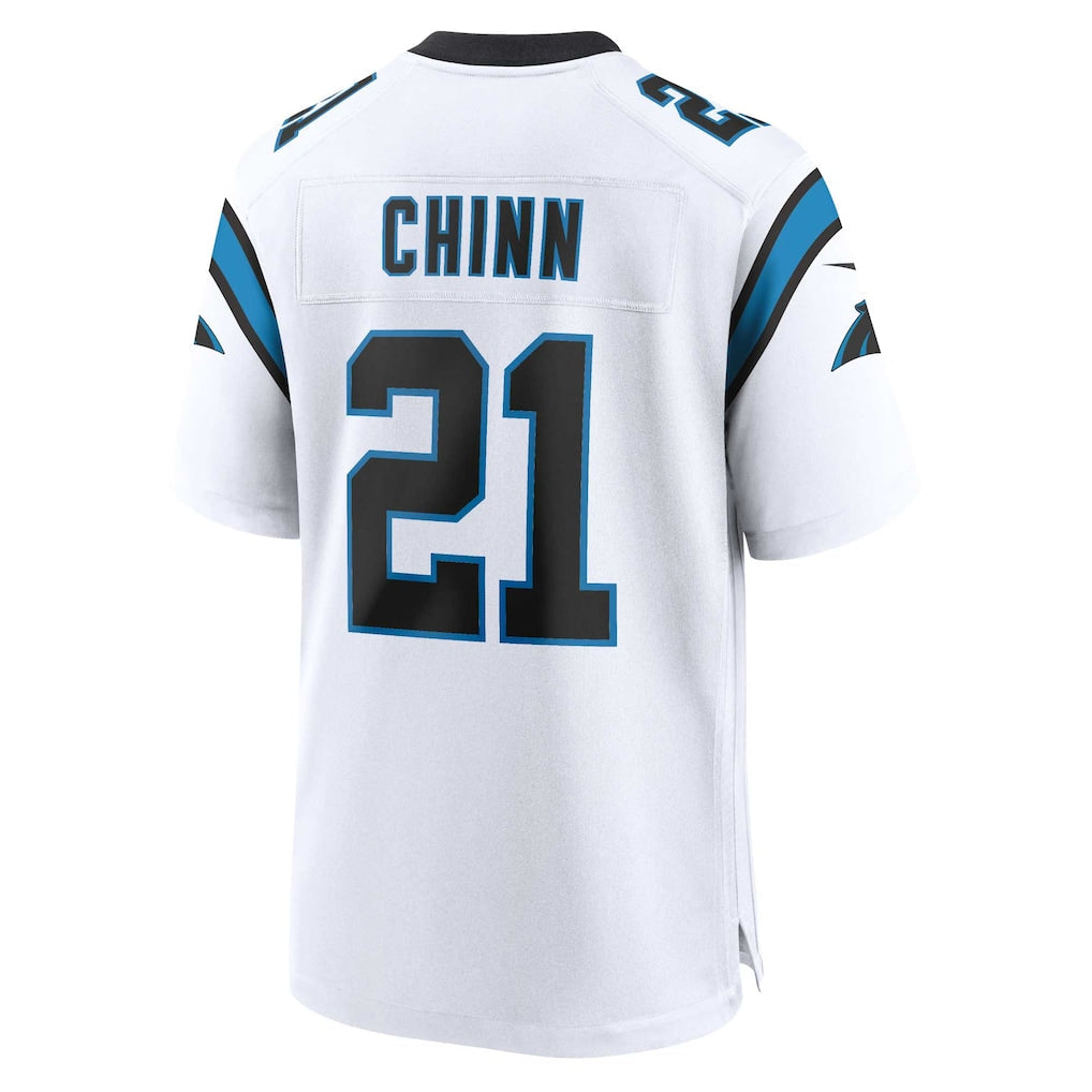 Punc C.Panthers #21 Jeremy Chinn White Game Jersey