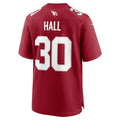 Punc A.Cardinals #30 Darren Hall Cardinal Team Game Jersey