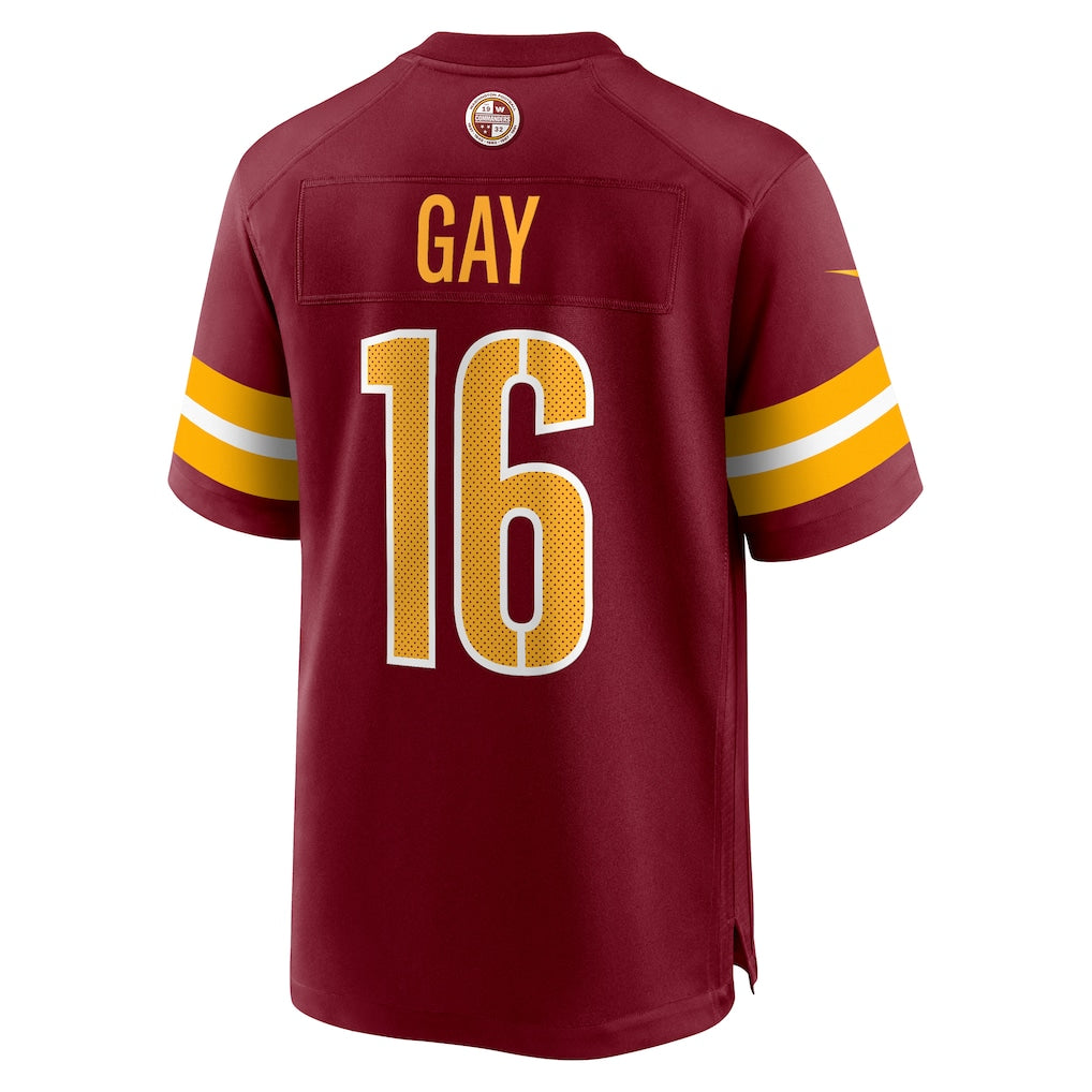 Punc W.Commanders #16 Matt Gay Burgundy Team Game Jersey
