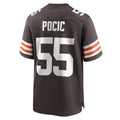Punc C.Browns #55 Ethan Pocic Brown Game Jersey