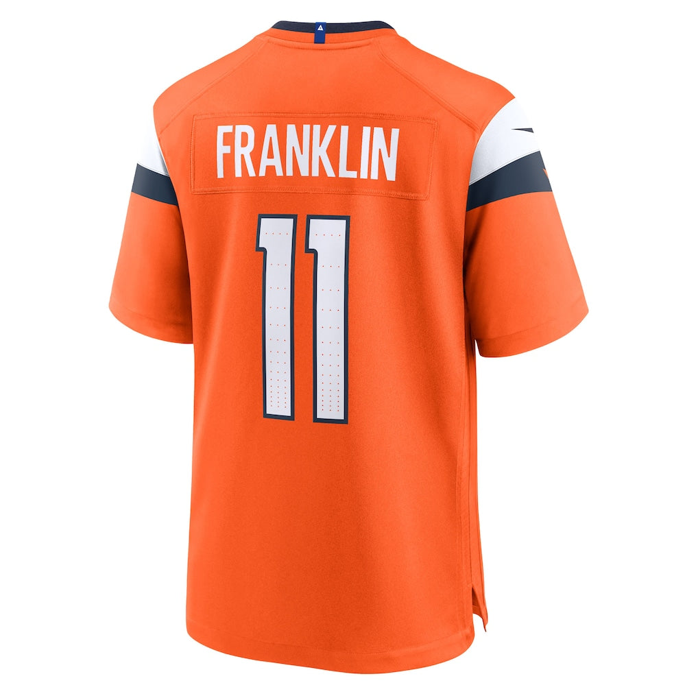 Punc D.Broncos #11 Troy Franklin Orange Team Game Jersey
