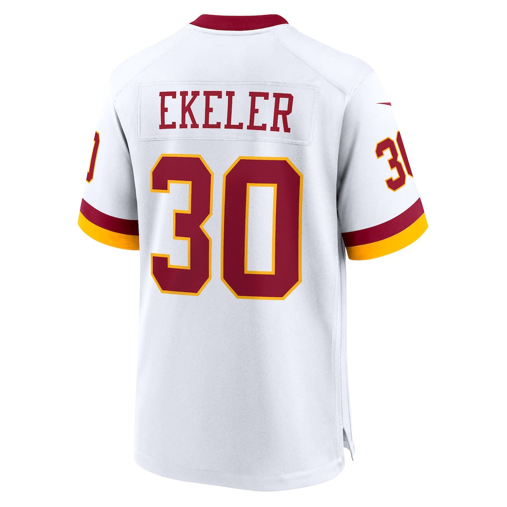 Punc W.Commanders #30 Austin Ekeler White Game Super Bowl Era Jersey