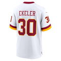 Punc W.Commanders #30 Austin Ekeler White Game Super Bowl Era Jersey