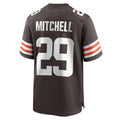Punc C.Browns #29 Cameron Mitchell Brown Team Game Jersey