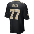 Punc NO.Saints #77 Carl Nicks Black Game Retired Player Jersey