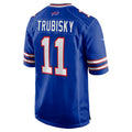 Punc B.Bills #11 Mitchell Trubisky Royal Game Jersey