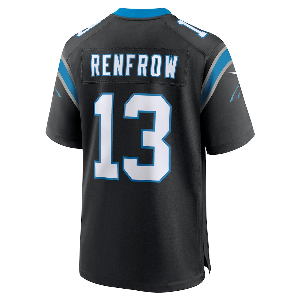 Punc C.Panthers #13 Hunter Renfrow Black Team Game Jersey