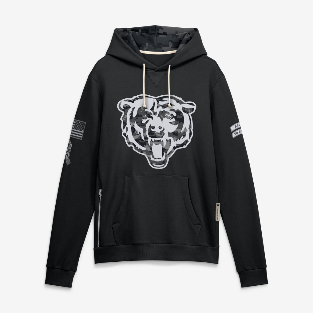 Punc C.Bears Black 2026 Salute to Service Sideline Dri-FIT Pullover Hoodie Jerseys