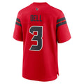 Punc H.Texans #3 Tank Dell Red Alternate Game Jersey