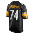 Punc P.Steelers #74 Spencer Anderson Black Game Jersey