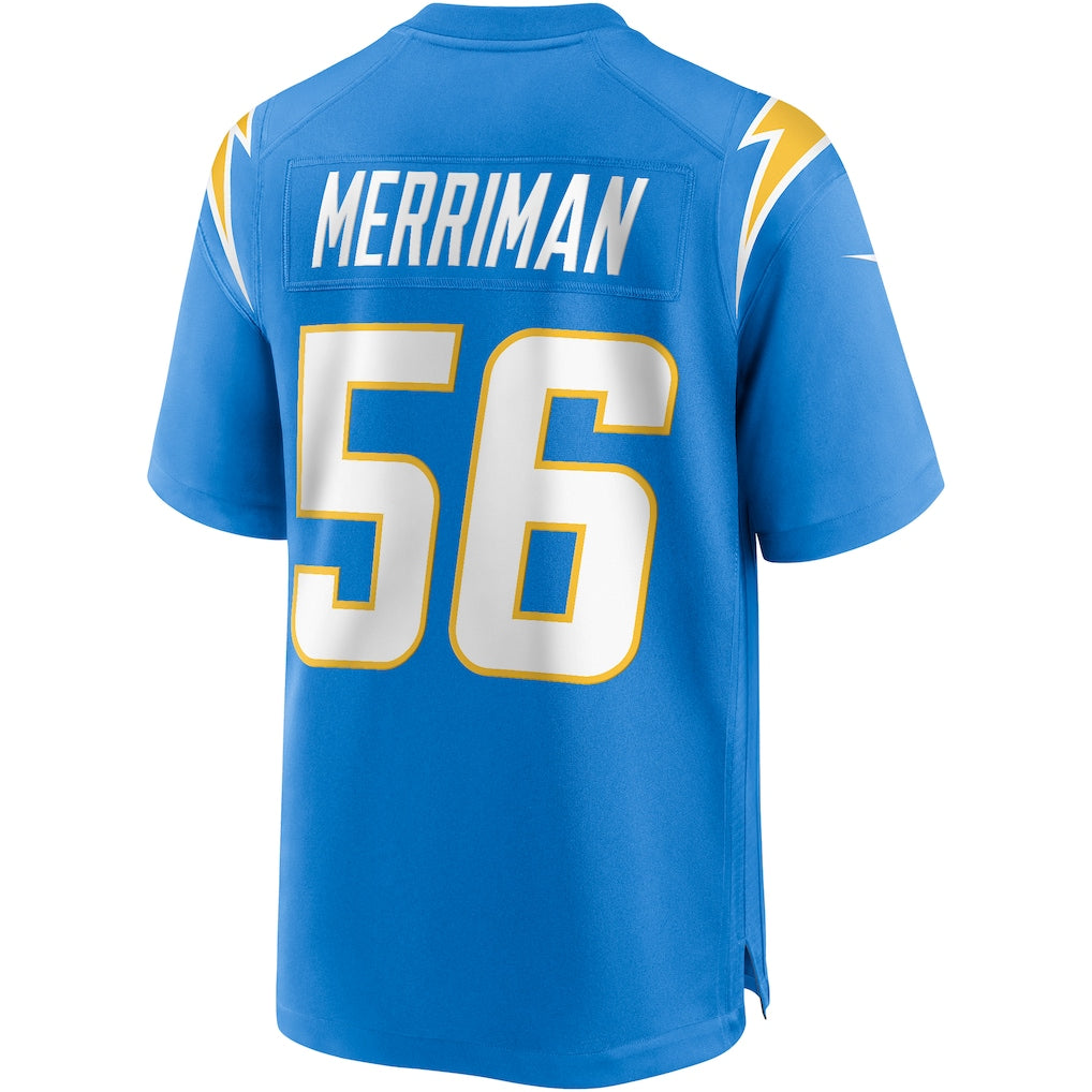 Punc LA.Chargers #56 Shawne Merriman Powder Blue Game Retired Player Jersey