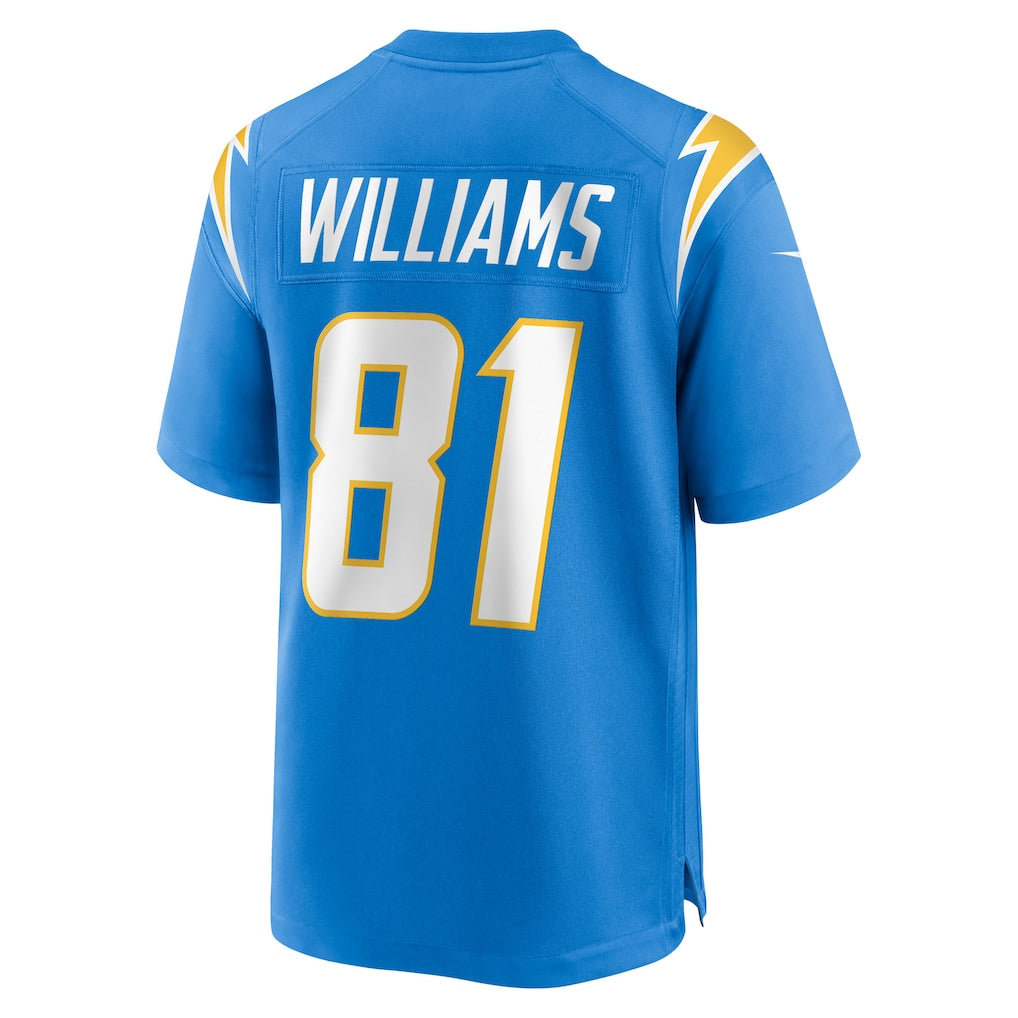 Punc LA.Chargers #81 Mike Williams Powder Blue Team Game Jersey