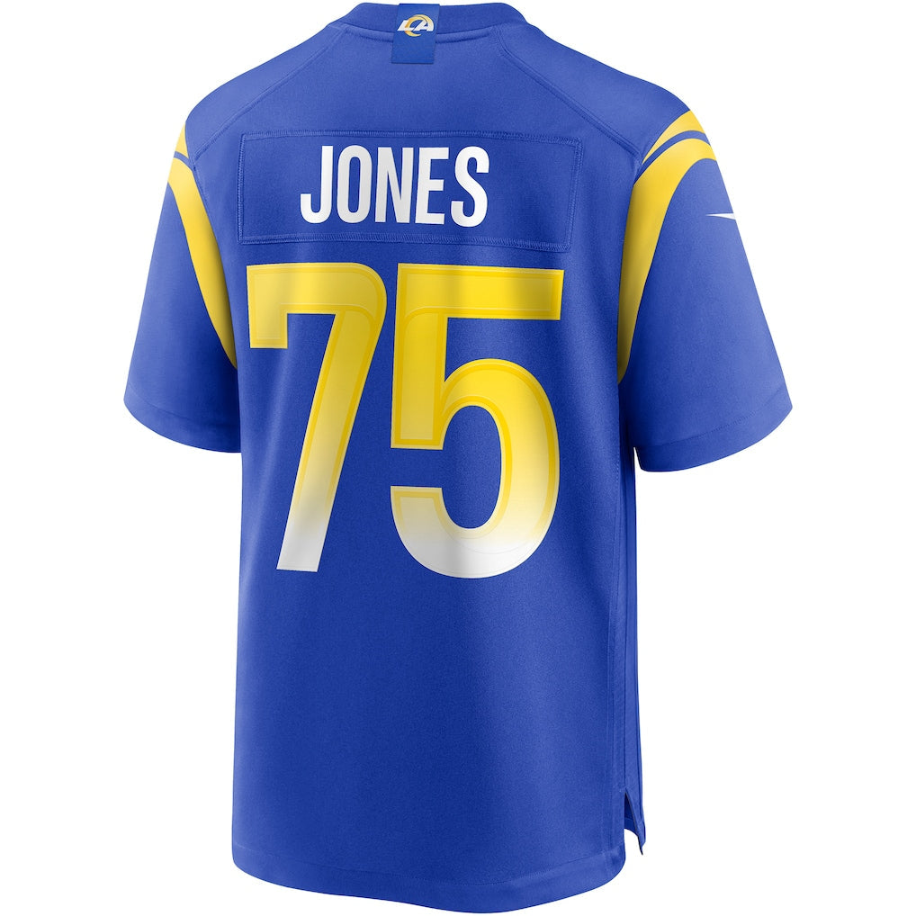 Punc LA.Rams #75 Deacon Jones Royal Game Retired Player Jersey