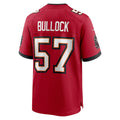 Punc TB.Buccaneers #57 John Bullock Red Team Game Jersey