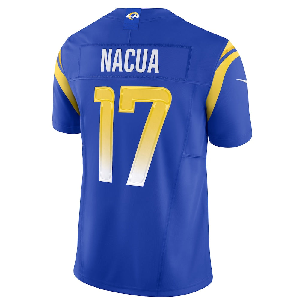 Punc LA.Rams #17 Puka Nacua Royal Vapor F.U.S.E. Limited Jersey