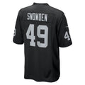 Punc LV.Raiders #49 Charles Snowden Black Team Game Jersey