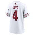 Punc A.Cardinals #4 Jeremiyah Love White Game Player Stitched Jerseys