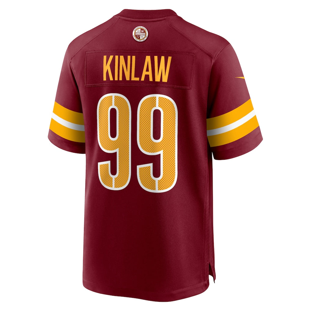 Punc W.Commanders #99 Javon Kinlaw Burgundy Team Game Jersey