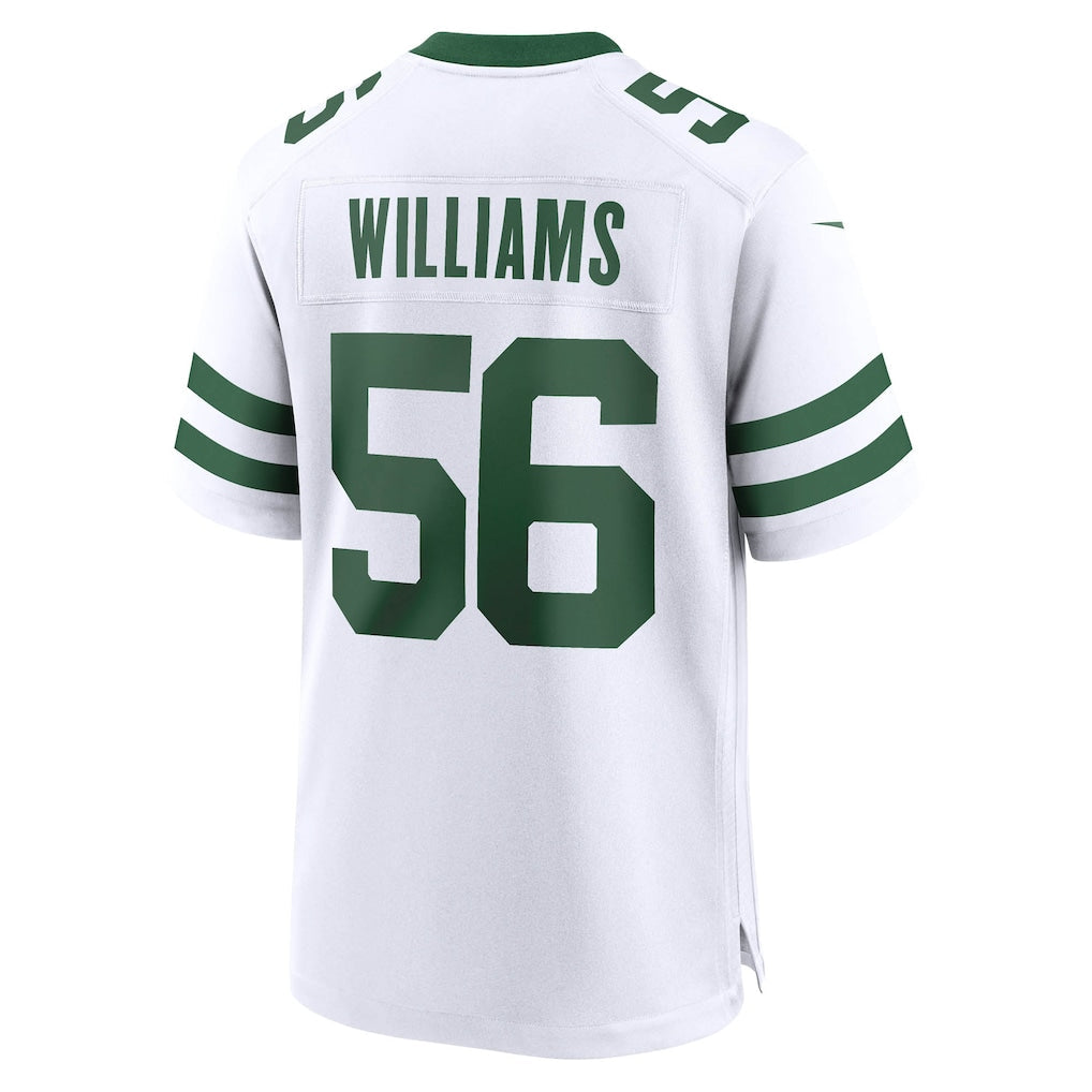 Punc NY.Jets #56 Quincy Williams Legacy White Game Jersey