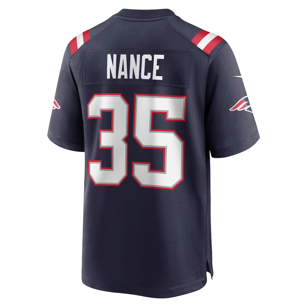 Punc NE.Patriots #35 Jim Nance Navy Retired Player Jersey