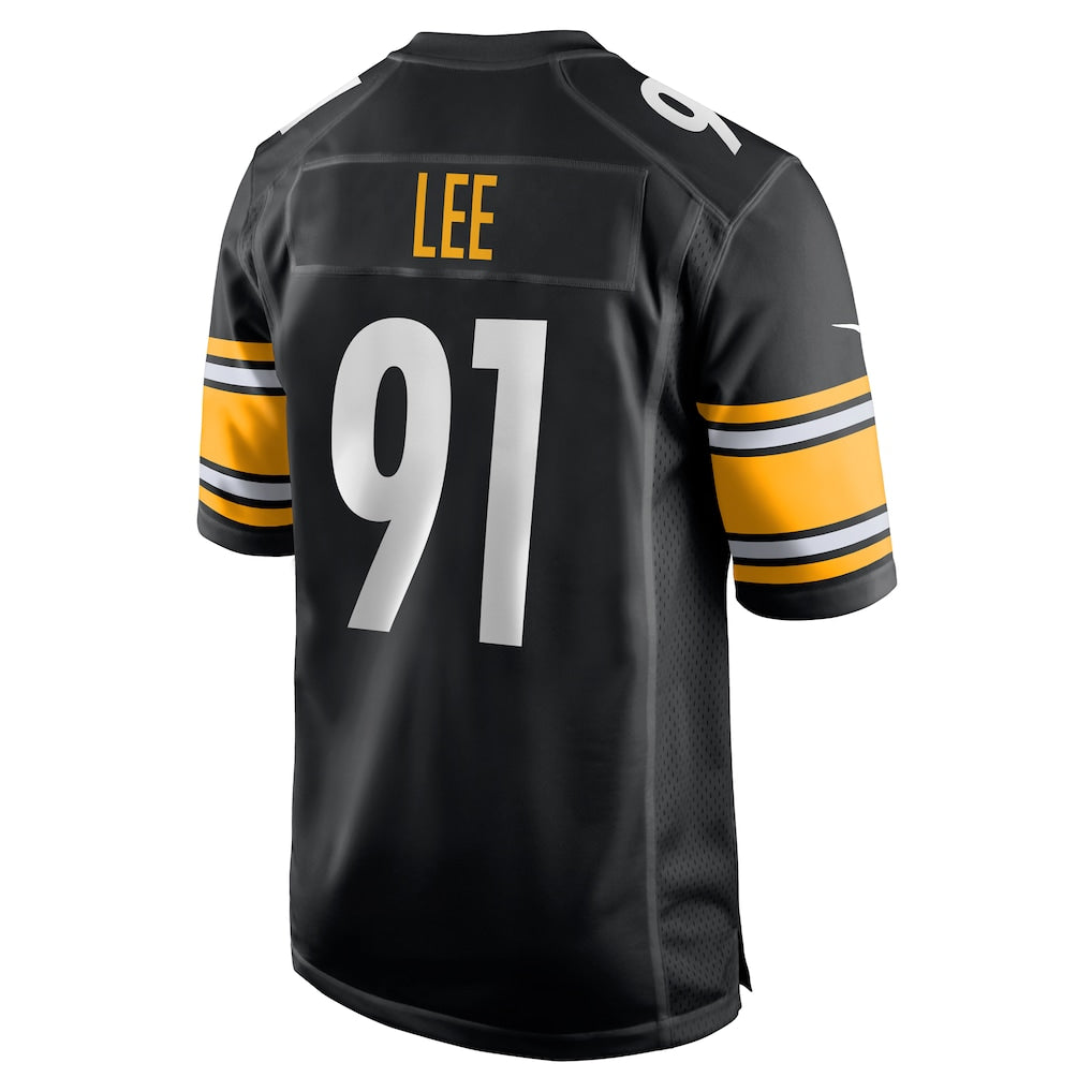 Punc P.Steelers #91 Logan Lee Black Game Jersey