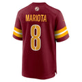 Punc W.Commanders #8 Marcus Mariota Burgundy Team Game Jersey