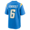 Punc LA.Chargers #6 Eric Kendricks Powder Blue Player Game Jersey