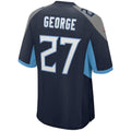 Punc T.Titans #27 Eddie George Navy Game Retired Player Jersey