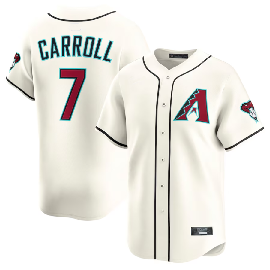 Punc A.Diamondbacks #7 Corbin Carroll Player Cream Limited American Personalized Stitched Jerseys