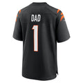 Punc C.Bengals #1 Dad Black Game Jersey