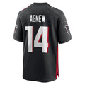 Punc A.Falcons #14 Jamal Agnew Black Game Retired Player Jersey