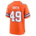 Punc D.Broncos #49 Dennis Smith Orange Player Game Jersey
