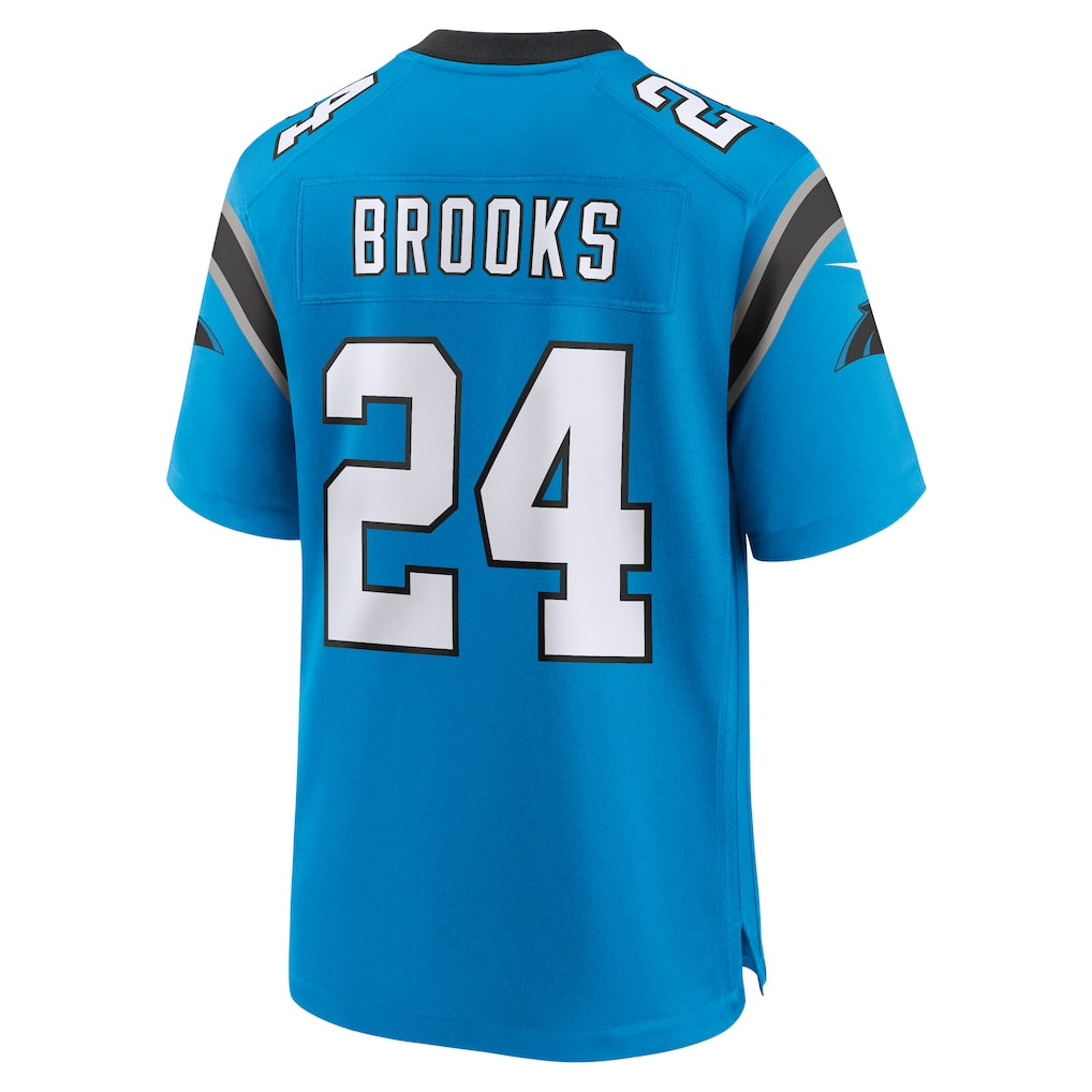 Punc C.Panthers #24 Jonathon Brooks Blue Alternate Game Player Jersey