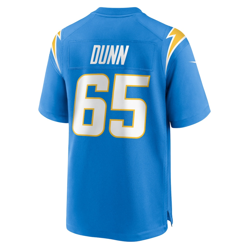 Punc LA.Chargers #65 Michael Dunn Powder Blue Team Game Jersey