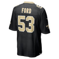 Punc NO.Saints #53 Jaylan Ford Black Game Jersey